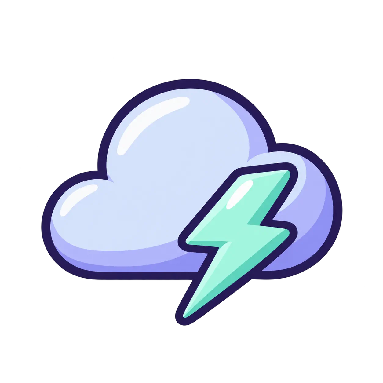 Free CDN Lighting Cloud Icon
